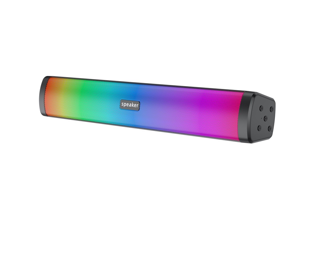 Colorful Desktop Soundbar Speaker – Bluetooth Connectivity with Dynamic LED Effects