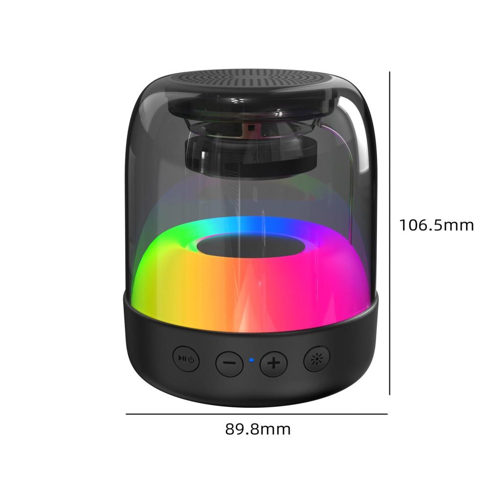 Multifunctional Glass Light Speaker with RGB LED Effects – Bluetooth Connectivity and Colorful Illumination