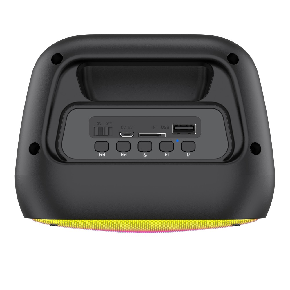 Stylish Portable Speaker with Colorful Gradient Lights – Bluetooth Connectivity