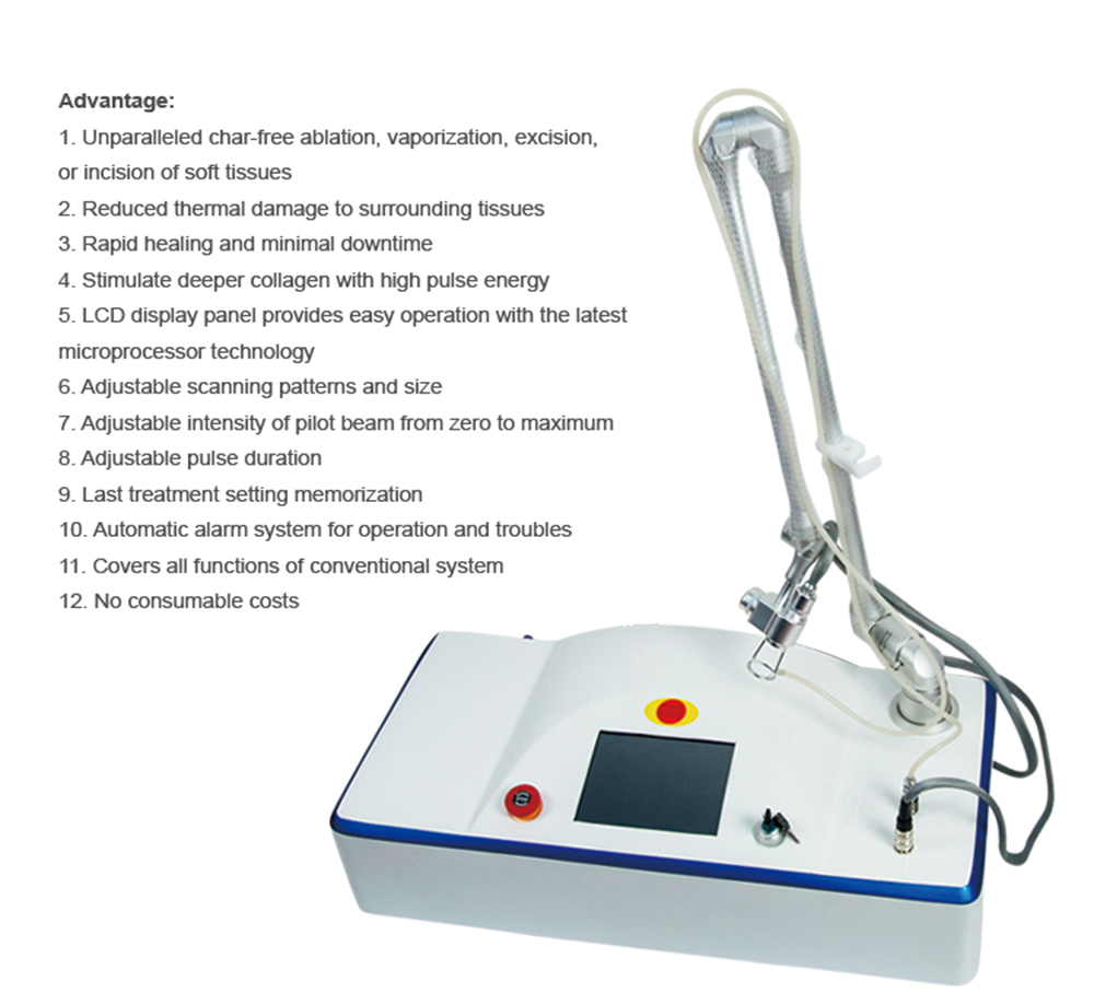 Yumind Portable CO2 Fractional Laser Beauty Equipment Laser CO2 Fractional Pigment Scar Removal
