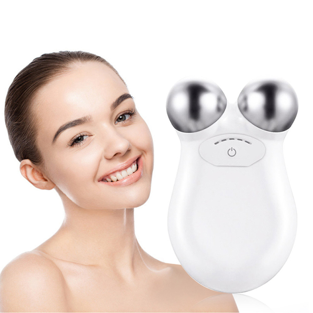USB Mini Micro Current Massager 3D Roller V Face Lift Skin Rejuvenation Beauty Device