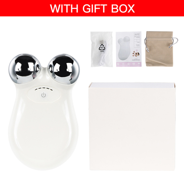 Micro Current Massager Household 3D Roller Face Trimmer V Face Lift Skin Beauty Device