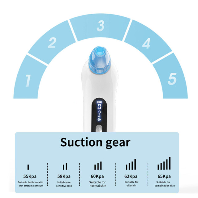 2021 New Home Use Rechargeable Hot And Cold Removal Acne Grease Facial Pore Cleaner Blackhead Skin Care Beauty Device