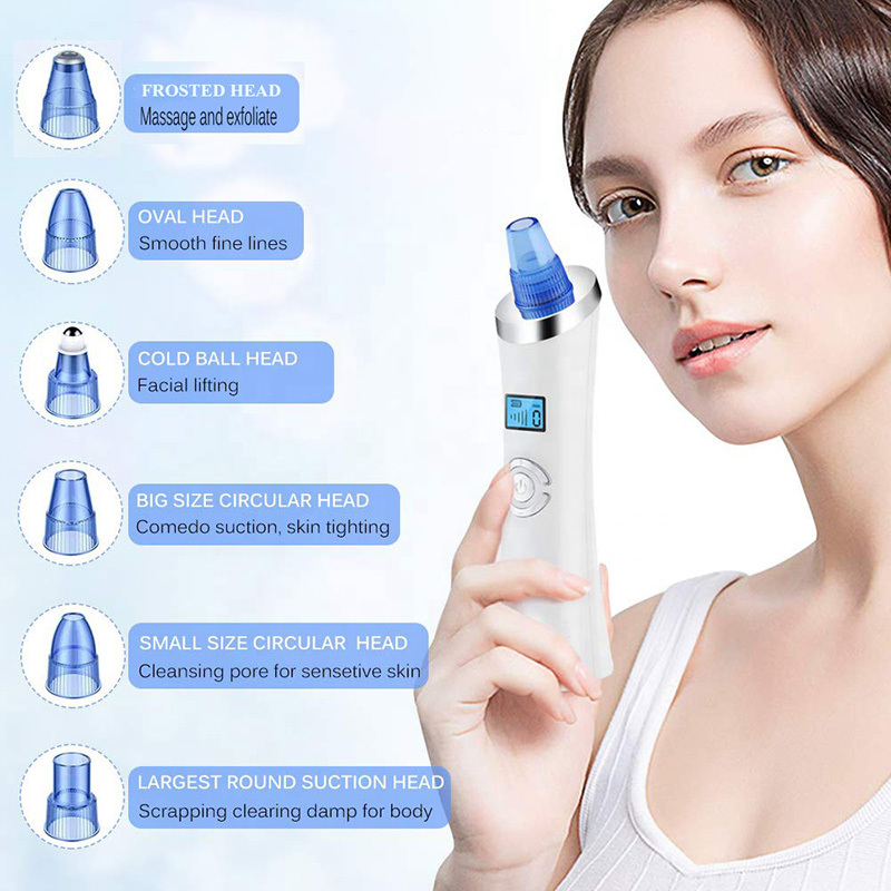 6 Head Pore Cleanser Electric Suction Vacuum Facial Comedo Acne Remover Extractor Tool kit Blackhead Remover Beauty Instrument