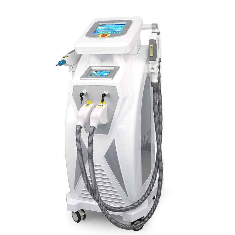 3 in 1 Dual Screen OPT+Laser+RF E-light IPL RF Nd Yag Laser Multi Function Machine Hair Removal Tattoo Removal