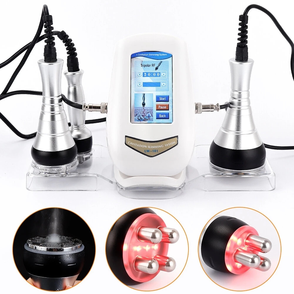 Professional Body Slimming Cavitation Ultrasonic Skin Rejuvenation Beauty Machine 3-in-1 RF Skin Tighten Anti-wrinkle