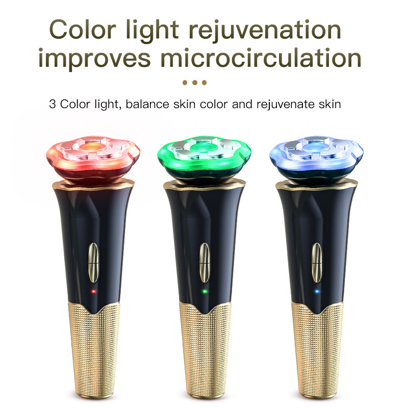 RF 3 LED Light Anti-Aging Face Neck Massager Vibration Wrinkle Free Device For Anti-Wrinkle