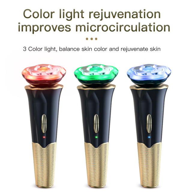 RF 3 LED Light Anti-Aging Face Neck Massager Vibration Wrinkle Free Device For Anti-Wrinkle