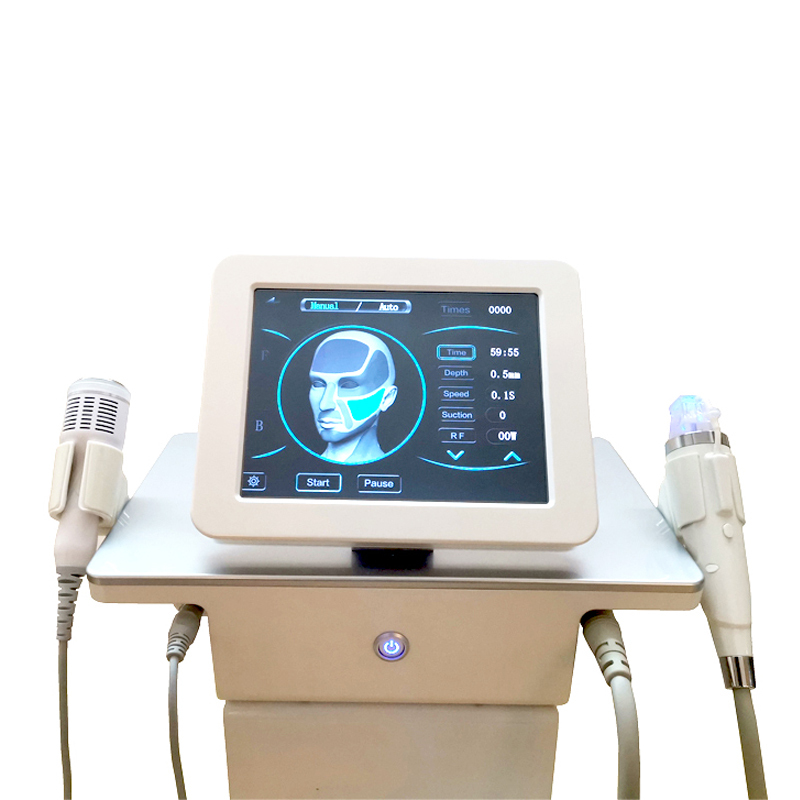 Portable 2 in 1 Fracaional Microneedling RF With Cold Hammer Radio Frequency Facial Beauty Machine