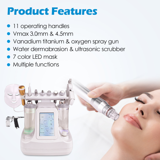 Multifunction 12 in 1 Hydra Dermabrasion Facial Peel PDT Oxygen Bubble ...