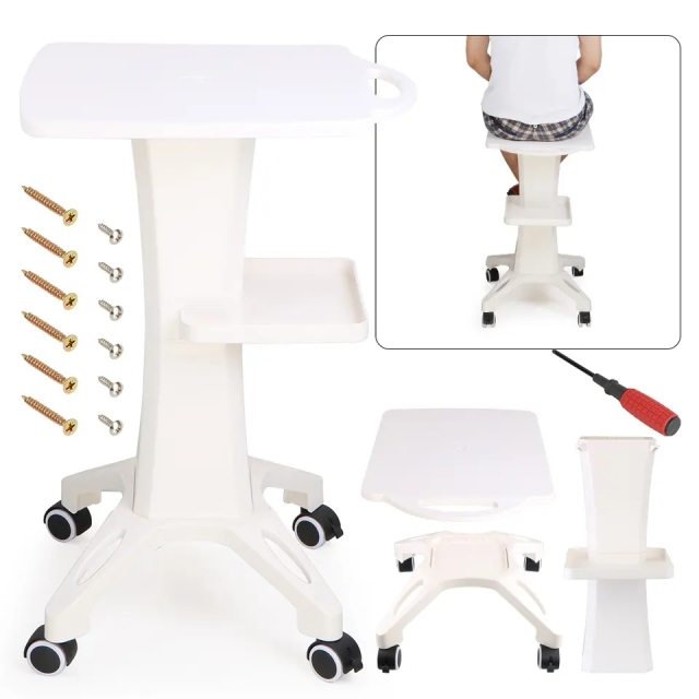 Wholesale Factory Price Trolley Foldable White Trolley for RF Cavitation Beauty Device Pallet Carts Trolley Cart Beauty Moving Cart