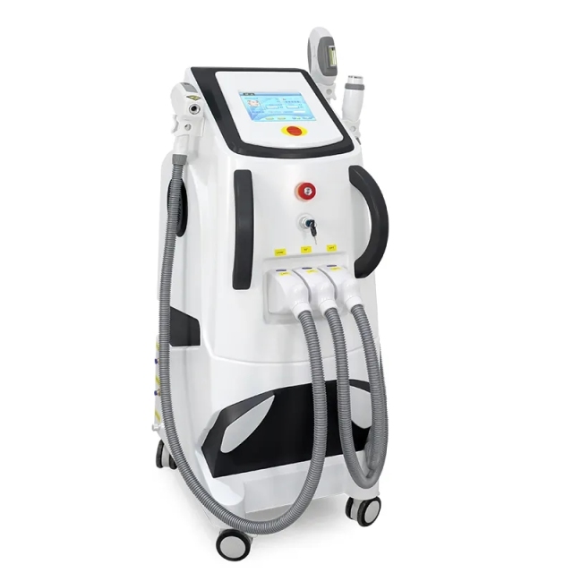 3 in 1 Multi-functional OPT+ND YAG Laser+RF Beauty Hair Removal Tattoo Removal Machine