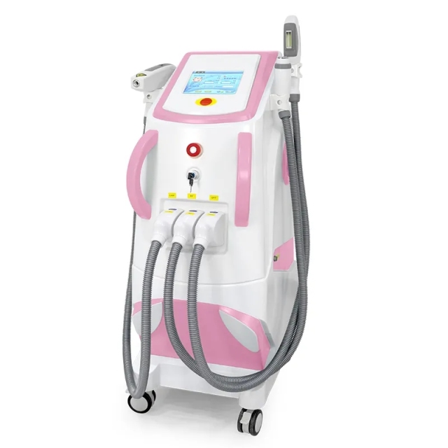 3 in 1 Multi-functional OPT+ND YAG Laser+RF Beauty Hair Removal Tattoo Removal Machine