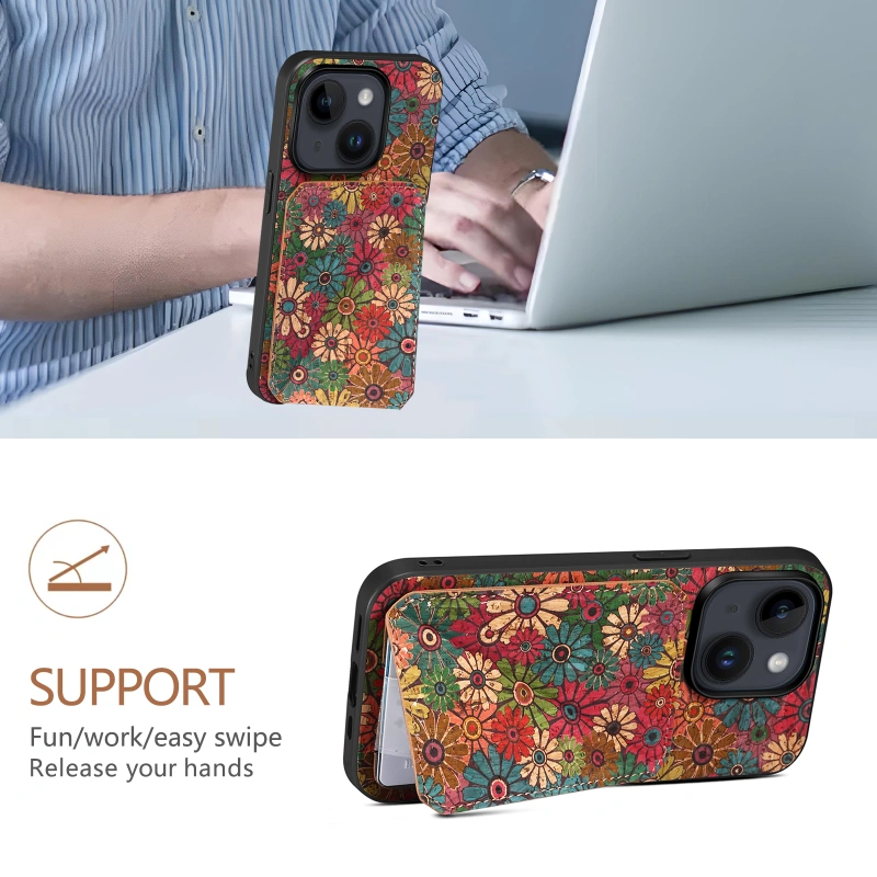 Leather PhoneCase For iPhone 16 -7 Series,With Glue Card Bag (1 Card)