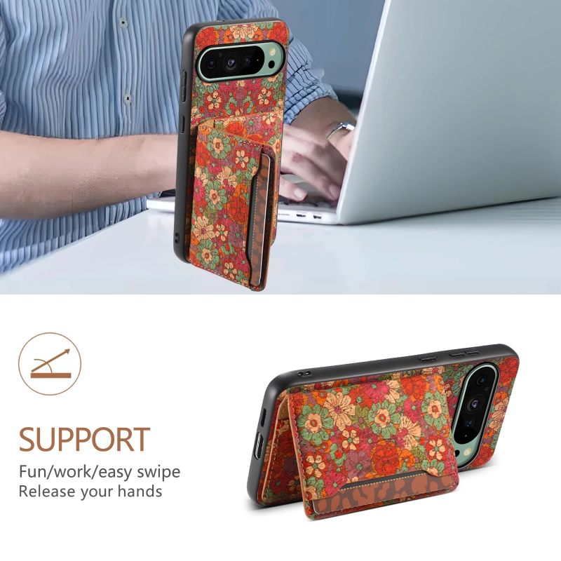 Cork Wooden PhoneCase For Google Series,With Glue Card Bag Can insert 3 to 5 Cards