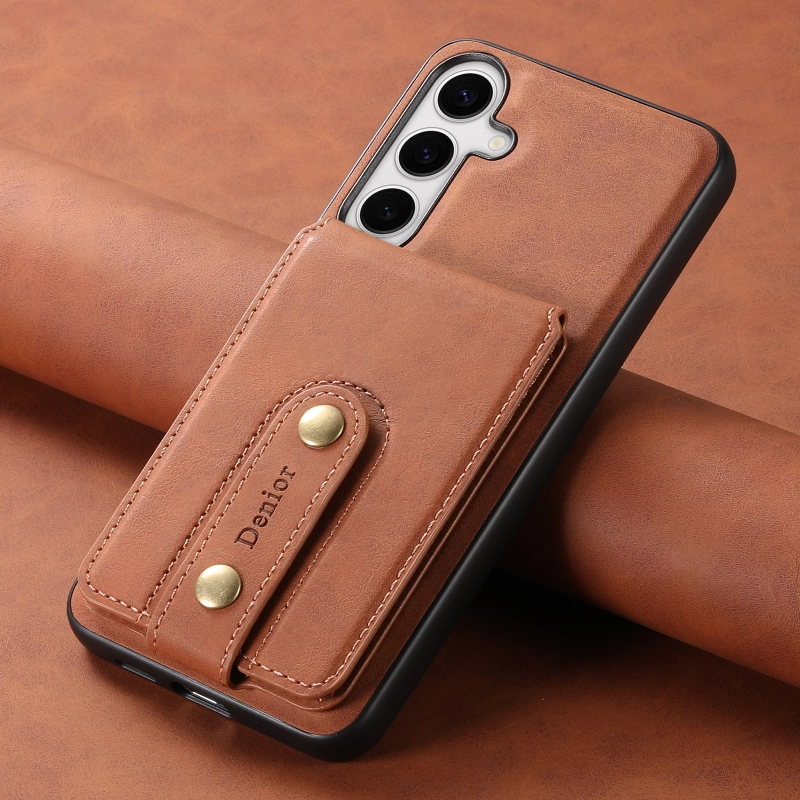 2IN1 PU Leather PhoneCase anti slip bracket For  Samsung S Series,With Magnetic Card Bag Can insert 3 to 5 Cards