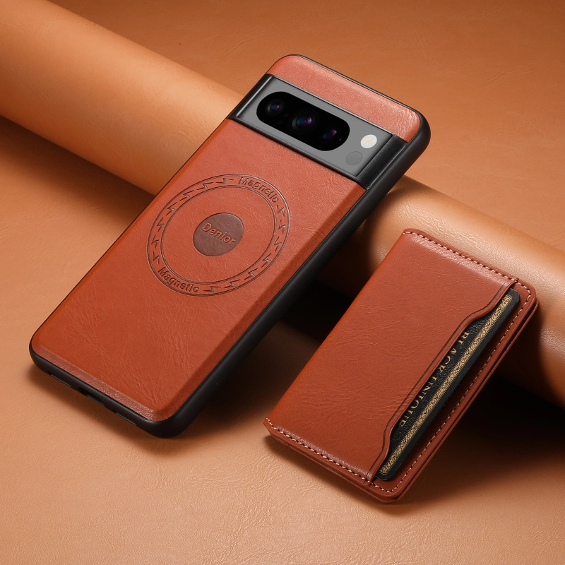 Leather magnetic card suitable for  Google series, with Glue Card Pocket (3-5 Card)