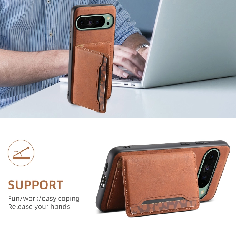2IN1 PU Leather PhoneCase For  Google Series,With Magnetic Card Bag Can insert 3 to 5 Cards