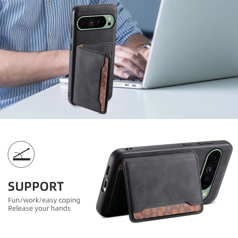 2IN1 PU Leather PhoneCase For  Google Series,With Magnetic Card Bag Can insert 3 to 5 Cards