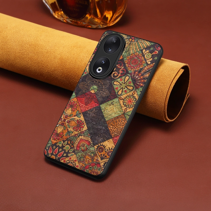 Cork Wooden Flower language PhoneCase For HUAWEI Honor Series