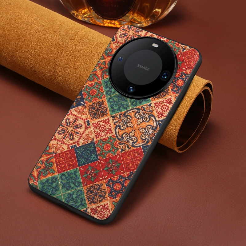 Cork Wooden Flower language PhoneCase For HUAWEI Mate Series