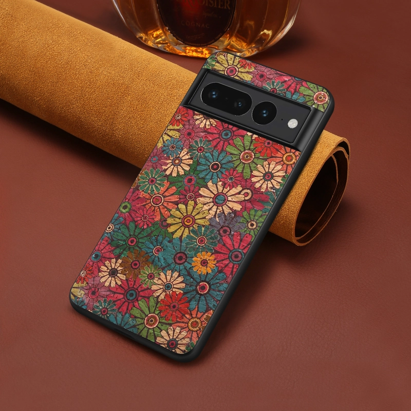Cork Wooden Flower language PhoneCase For Google Series