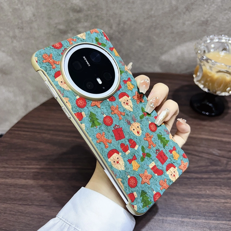 Cork retro baked paint gold phone case pattern holder suitable for HUAWEI Mate series