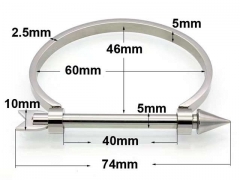 Stainless Steel Jewelry Wholesale - Stainless Steel Bangles - HY0041B107