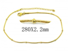 Stainless Steel Jewelry Wholesale - Stainless Steel Anklets - HY62B0374JL