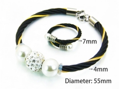 Stainless Steel Jewelry Wholesale - Stainless Steel Bangles - HY38S0210HMB