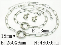 Stainless Steel Jewelry Wholesale - Stainless Steel Jewelry Sets - HY59S0151HOA