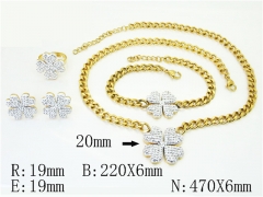 Stainless Steel Jewelry Wholesale - Stainless Steel Jewelry Sets - HY50S0520JGG