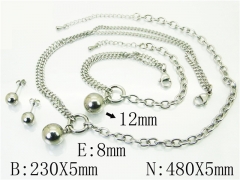 Stainless Steel Jewelry Wholesale - Stainless Steel Jewelry Sets - HY59S2303HMW