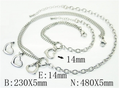 Stainless Steel Jewelry Wholesale - Stainless Steel Jewelry Sets - HY59S2304HMQ