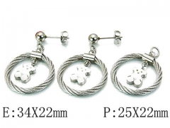 Stainless Steel Jewelry Wholesale - Stainless Steel Jewelry Sets - HY64S0764HPA