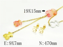 Stainless Steel Jewelry Wholesale - Stainless Steel Jewelry Sets - HY64S1374HOR