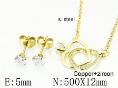 Stainless Steel Jewelry Wholesale - Stainless Steel Jewelry Sets - HY54S0593OR