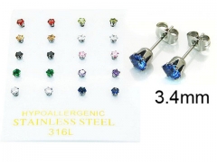 Stainless Steel Jewelry Wholesale - Stainless Steel Earrings - HY25E0665HIS