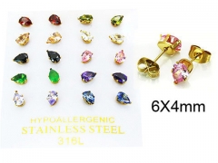 Stainless Steel Jewelry Wholesale - Stainless Steel Earrings - HY25E0633ILE
