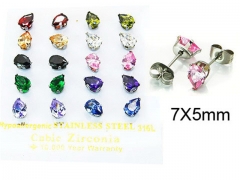 Stainless Steel Jewelry Wholesale - Stainless Steel Earrings - HY25E0634ILD