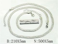 Wholesale Stainless Steel Bracelets & Necklaces Sets - HY40S0529OLC