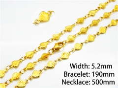 Wholesale Stainless Steel Bracelets & Necklaces Sets - HY40S0177MLS