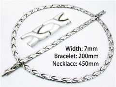 Wholesale Stainless Steel Bracelets & Necklaces Sets - HY63S0209JIZ