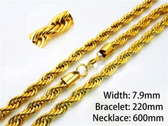 Wholesale Stainless Steel Bracelets & Necklaces Sets - HY40S0196IPT