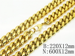 Wholesale Stainless Steel Bracelets & Necklaces Sets - HY73S0115KOE