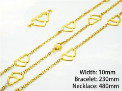 Wholesale Stainless Steel Bracelets & Necklaces Sets - HY40S0218OL