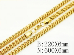 Wholesale Stainless Steel Bracelets & Necklaces Sets - HY40S0545JHD
