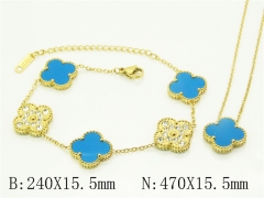 Wholesale Stainless Steel Bracelets & Necklaces Sets - HY32S0184HOZ