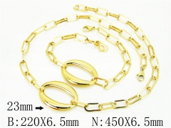 Wholesale Stainless Steel Bracelets & Necklaces Sets - HY62S0332HJE