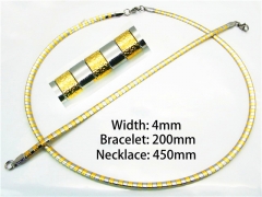 Wholesale Stainless Steel Bracelets & Necklaces Sets - HY40S0199HIL